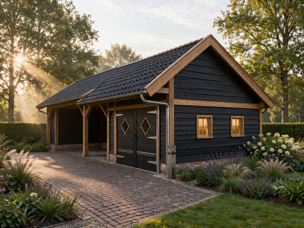 Garage met camper carport