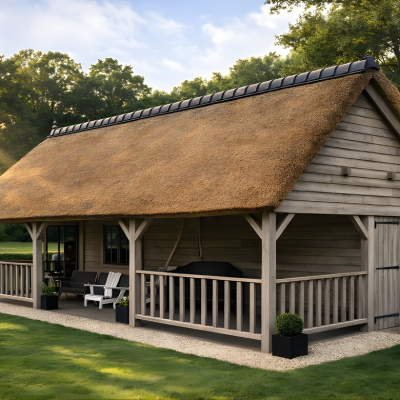 Landelijke eiken garage