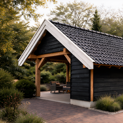 Mooie lange kapschuur met spelende viszla’s